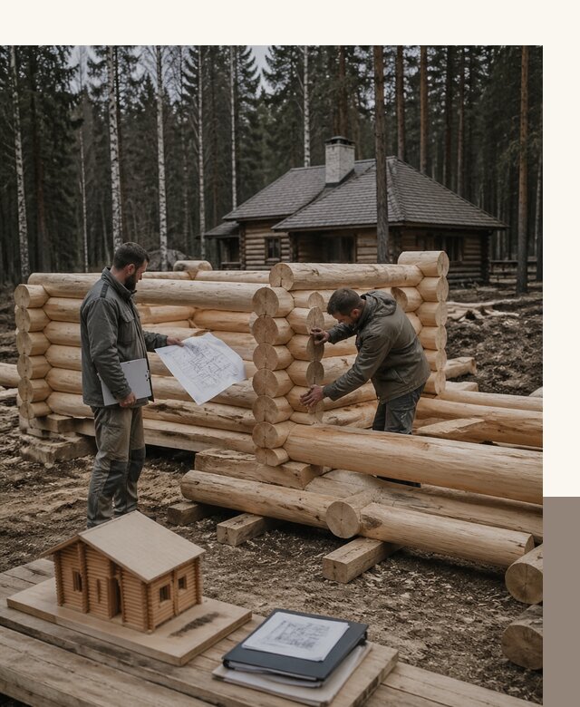 Проектирование и строительство домов из бревна в Долгопрудном